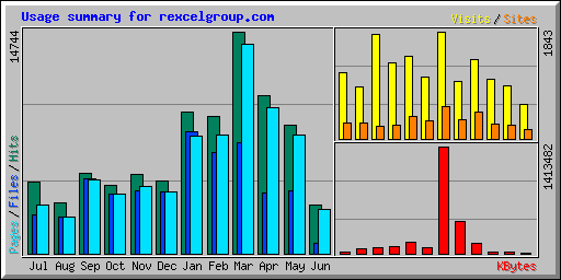 Usage summary for rexcelgroup.com